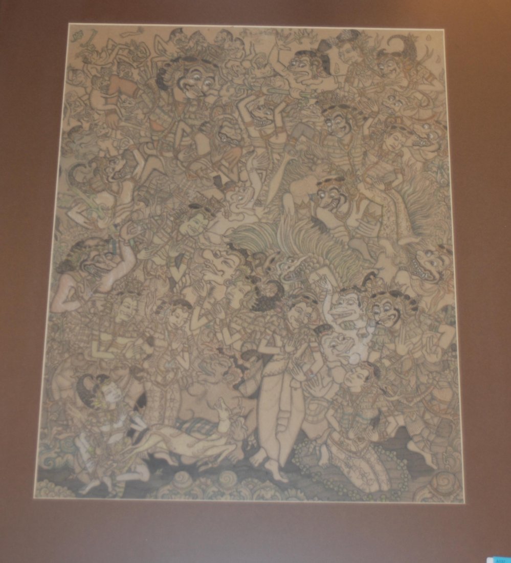 Malerei Bali, 20.Jh. Farbe und Tusche auf Papier. (1 of 1)