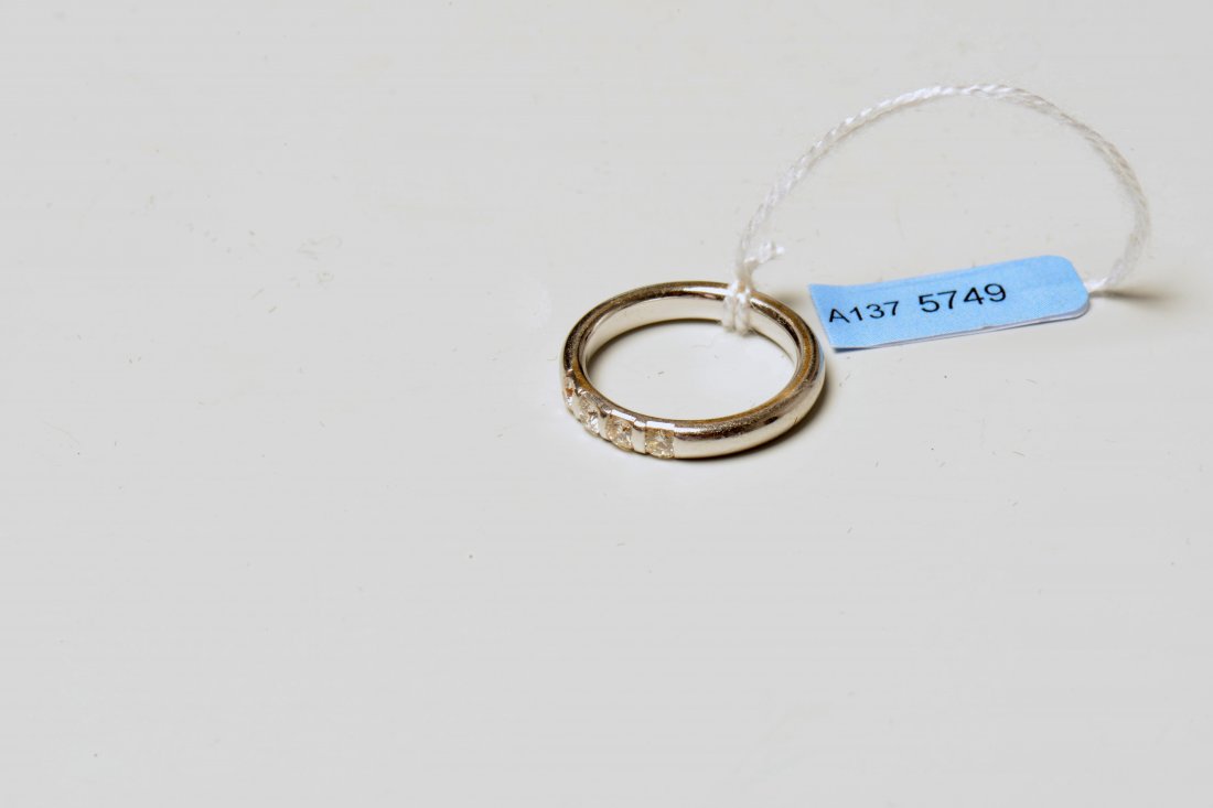 Brillant-Ring 750 Weissgold. Rivière, 4 Brillanten, (1 of 1)