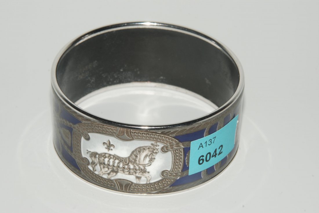 Hermès, "Jonc" Armreif Breites Armband aus Email und (1 of 1)