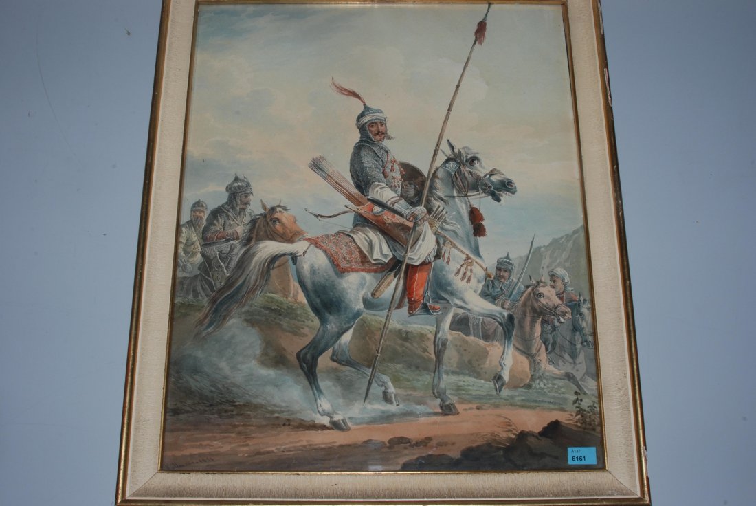 Kollmann, C. (tätig um 1900) Mongolische Reiter. (1 of 1)