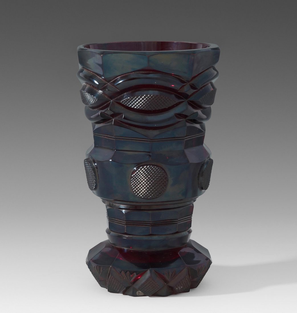 Pokal, Böhmen, um 1845 Farbloses Glas, aussen und innen (1 of 1)