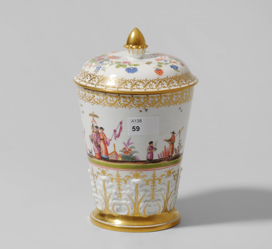 Deckelbecher, Meissen, um 1900 Porzellan, (1 of 1)