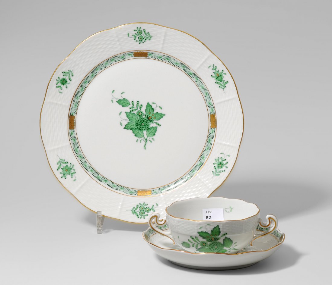 Tafelservice, Herend, nach 1945 Porzellan, Osier, Dekor (1 of 1)