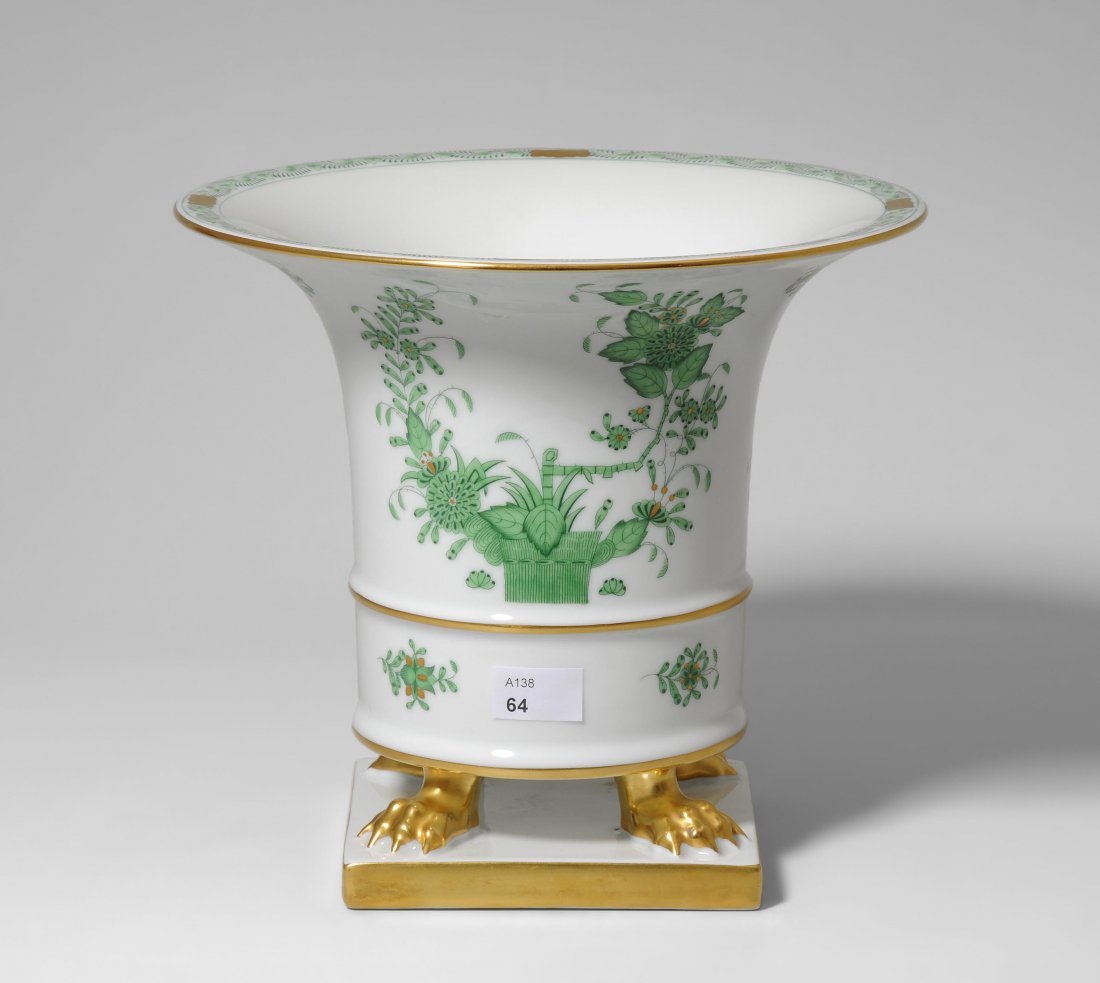 Vase, Herend, nach 1945 Porzellan, Dekor "Fleurs des (1 of 1)