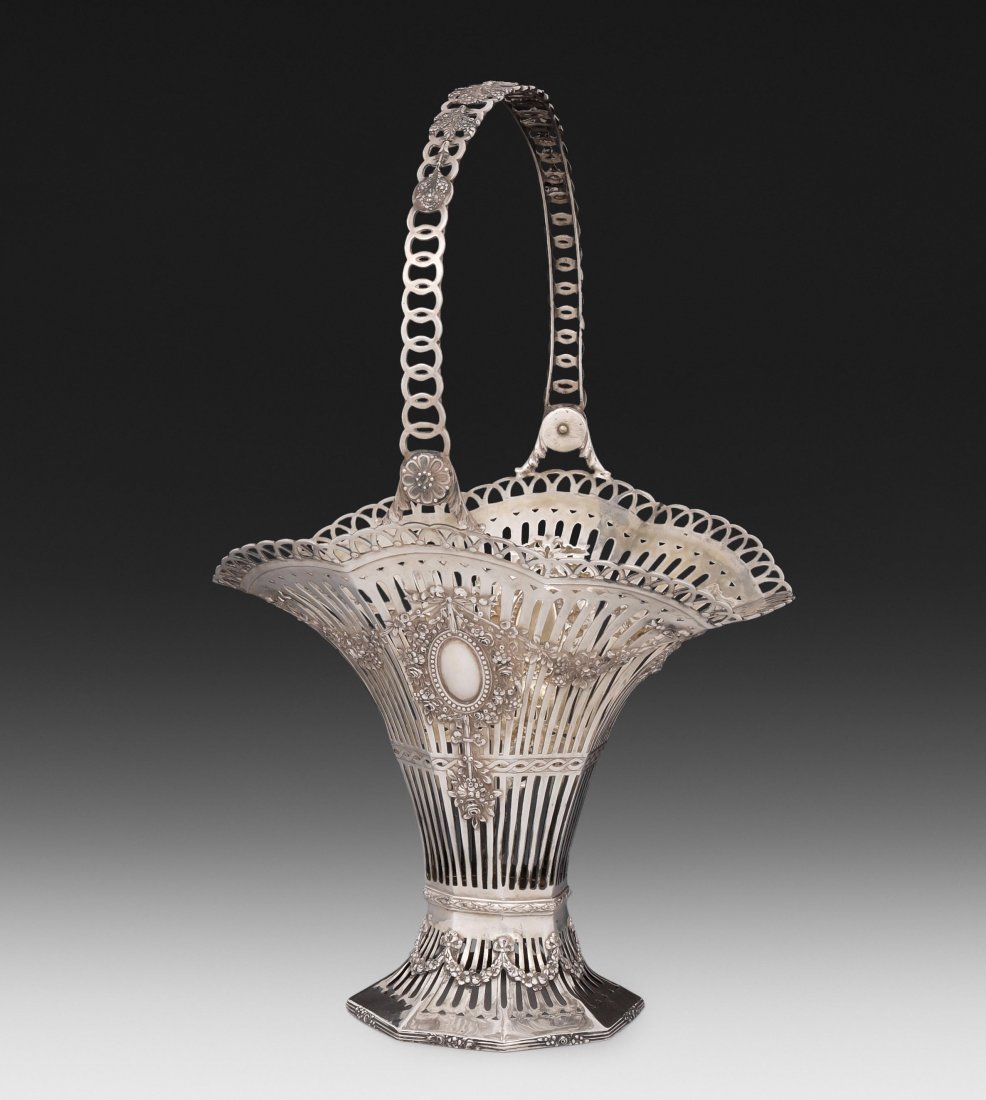 Henkelkorb Deutschland, um 1900. Silber. Ausladende (1 of 1)