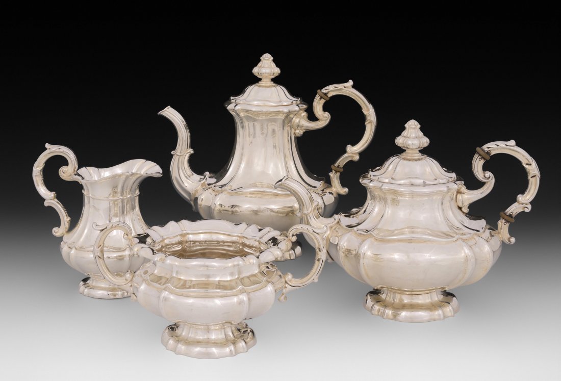 Berner Tee-/Kaffeeservice 20.Jh. Silber, 4-teilig. (1 of 1)