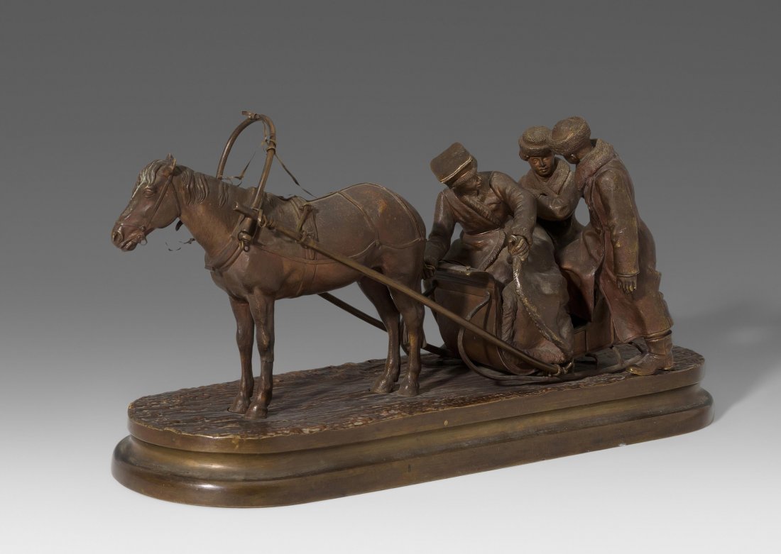 Figurengruppe "Pferdeschlitten" St. Petersburg, Ende (1 of 1)