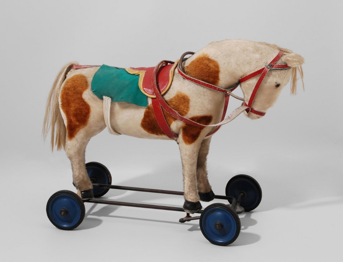 Steiff-Reittier "Pony" Deutschland, um 1950/60. Weisser (1 of 1)