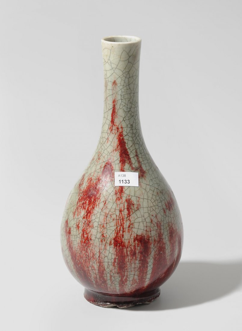 Vase China, Ende 19.Jh. Steinzeug mit craquielierter (1 of 1)