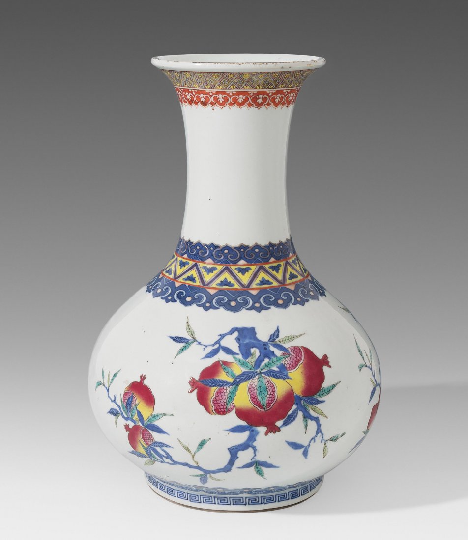 Grosse Langhalsvase China. Unterglasurblaue (1 of 8)