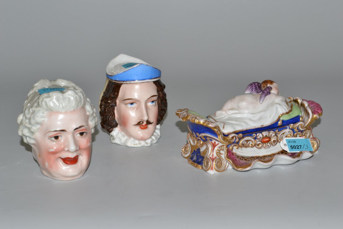 Lot: Schreibgeschirre, um 1900 Porzellan, farbige (1 of 1)