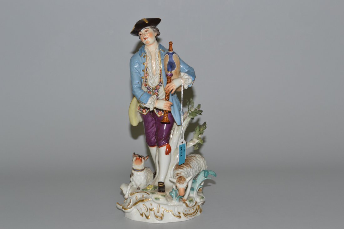 Figur: Schäfer mit Dudelsack, Meissen, um 1980 (1 of 2)