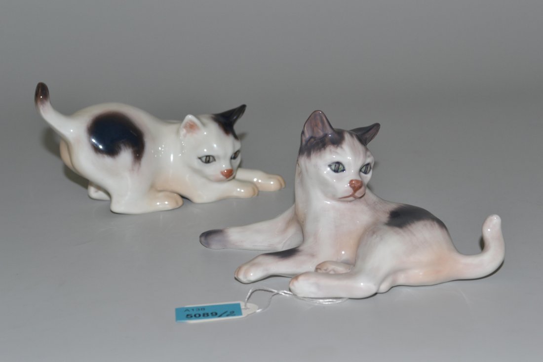 1 Paar Tierfiguren: Katzen, Dahl-Jensen, Copenhagen, (1 of 1)