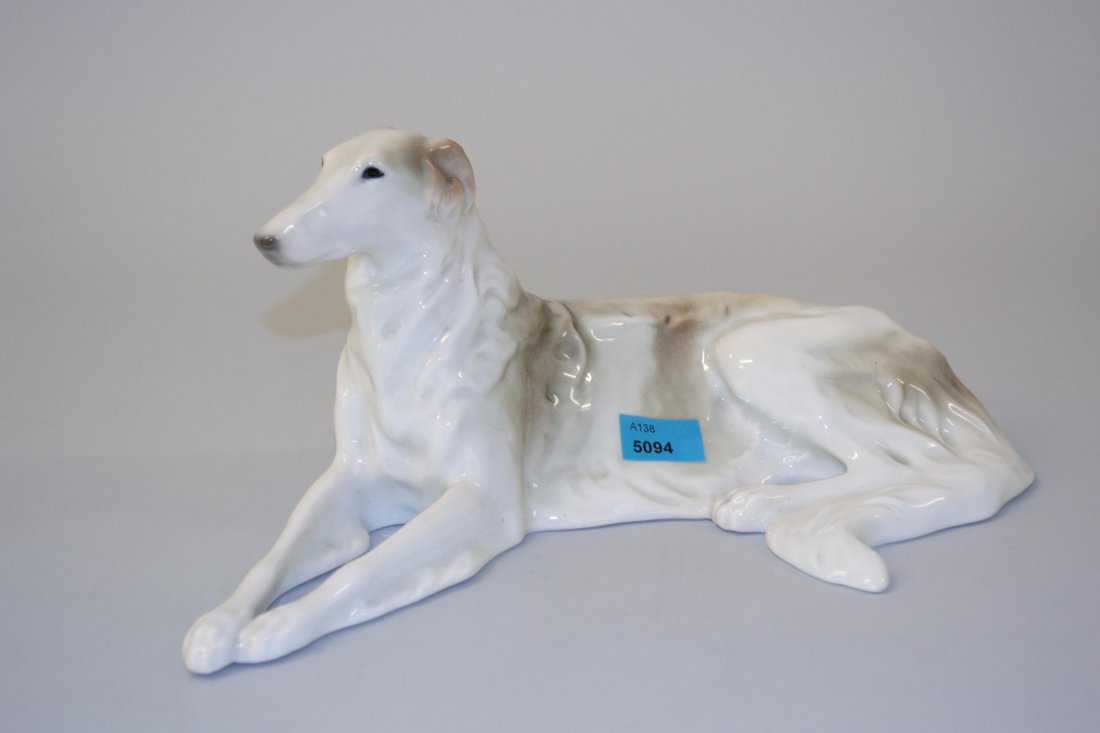 Tierfigur: Windhund (Barsoi), Rosenthal, Selb, um 1914 (1 of 1)