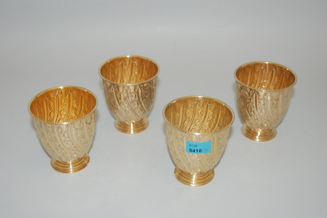 Lot: 4 Fussbecher Mexiko, 20.Jh. Silber, vergoldet. (1 of 1)