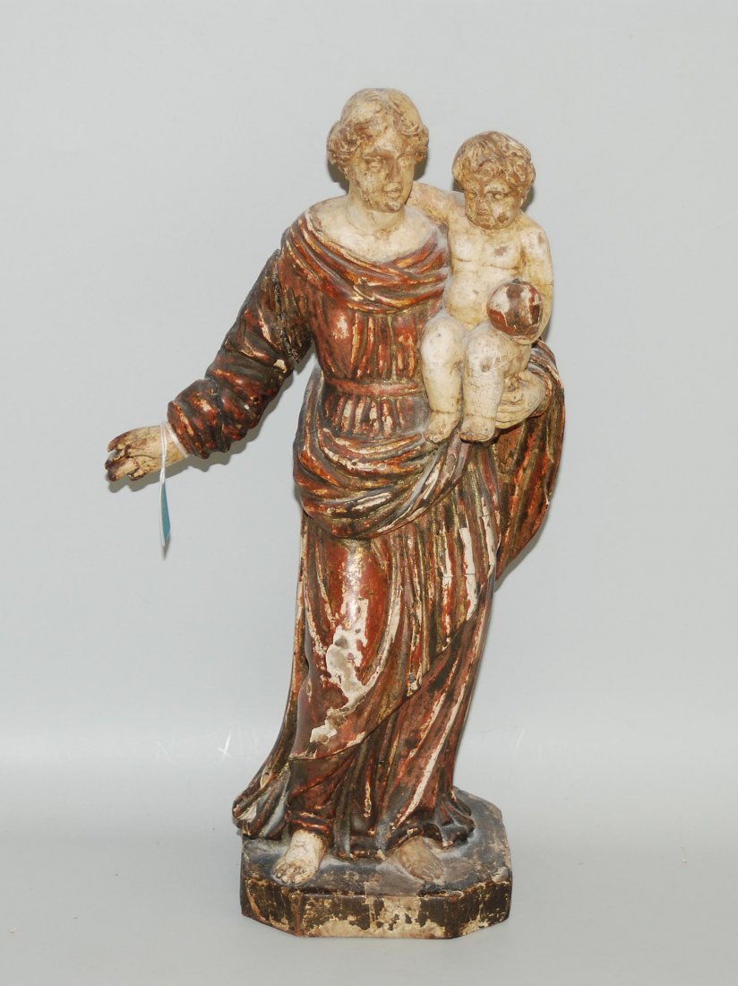 Heiligenfigur Alpenländisch, Barock. Holz, geschnitzt (1 of 1)