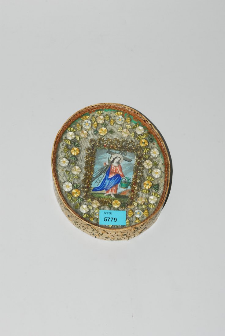 Klosterarbeit Alpenländisch, um 1800. Ovales (1 of 1)