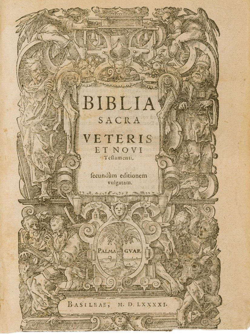 Biblia latina - Basel, 1590-91 "BIBLIA SACRA VETERIS ET (1 of 2)