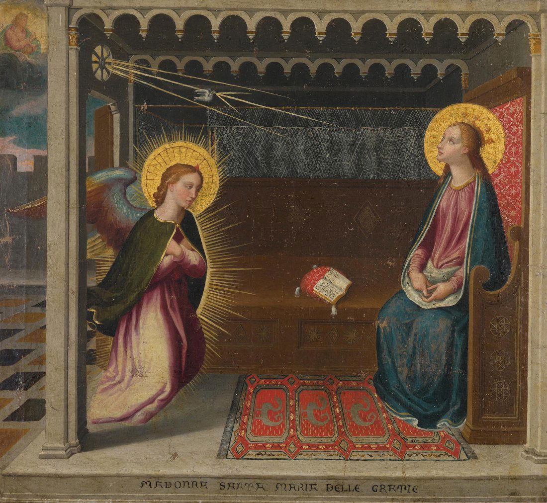 Anonym, 18.Jh. Verkündigung. Öl auf Leinwand. 73,5x81,5 (1 of 1)