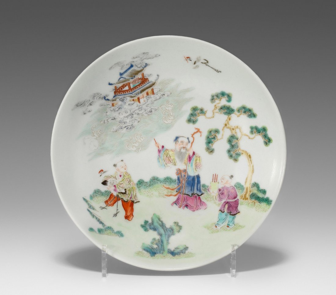 Kleiner Teller China, späte Qing-Dynastie. Porzellan. (1 of 1)