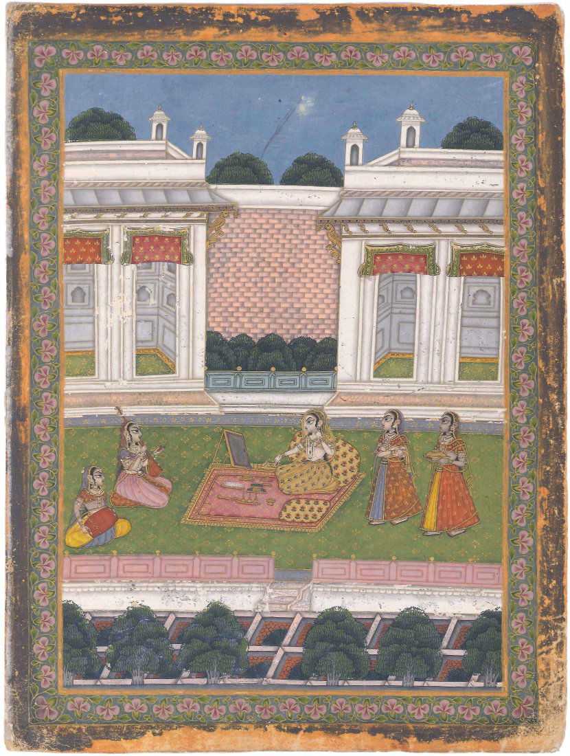 Miniaturmalerei Indien, 19.Jh. Gouache und Gold auf (1 of 1)