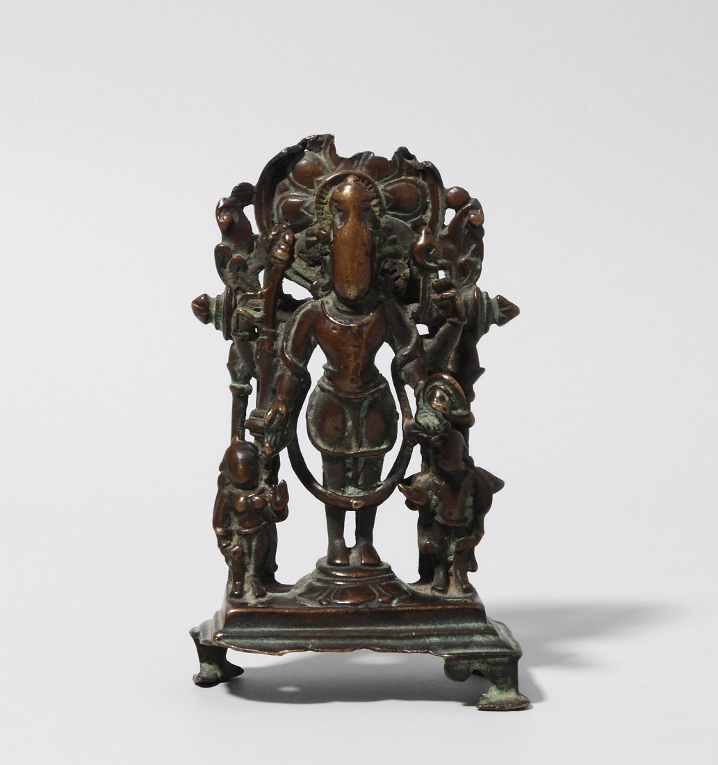 Hinduistische Figurengruppe Indien. Gelbguss. Auf (1 of 1)