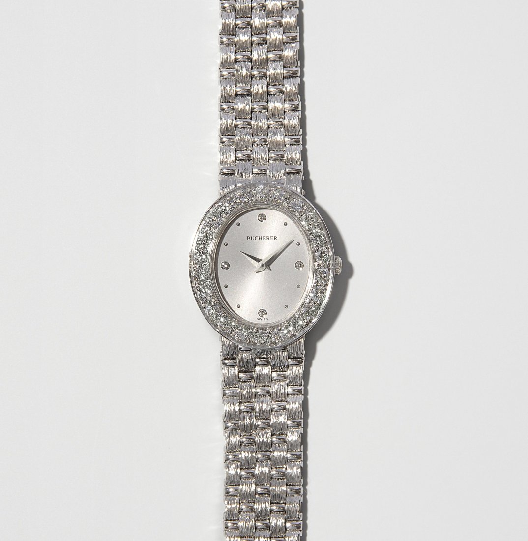 Bucherer Brillant-Damenarmbanduhr 750 Weissgold. Ref. (1 of 1)