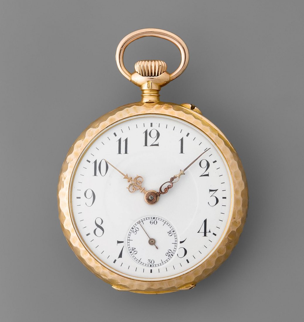 IWC Runde, mechanische Damentaschenuhr in 585: IWC Runde, mechanische Damentaschenuhr in 585 Gelbgoldgehäuse ca. 10 g. Werknummer 488771, Kaliber 63, Referenznummer 526017, D 31 mm. Weisses Zifferblatt mit schwarzen, arabischen Stundenzahlen und 