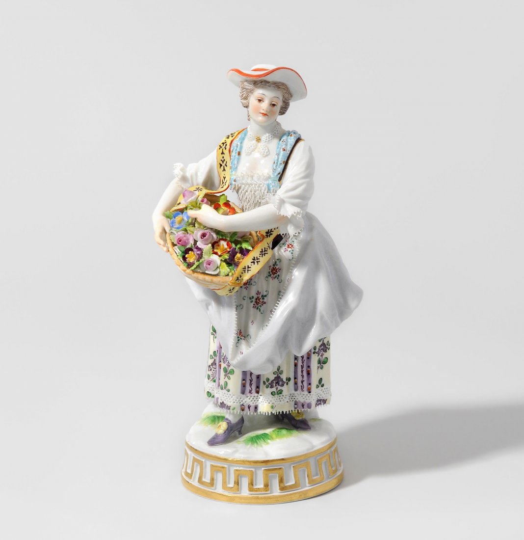 Figur: Gärtnerin, Meissen Um 1900. Modell von Michel (1 of 1)