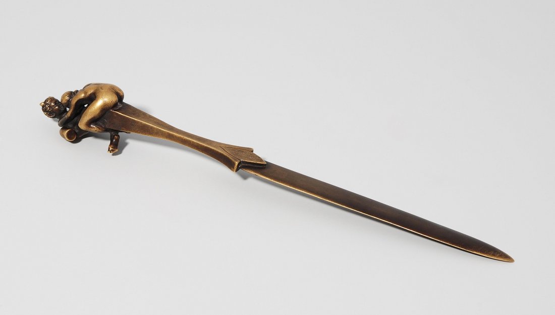 Brieföffner Wiener Bronze, 20.Jh. Braun patiniert. (1 of 1)