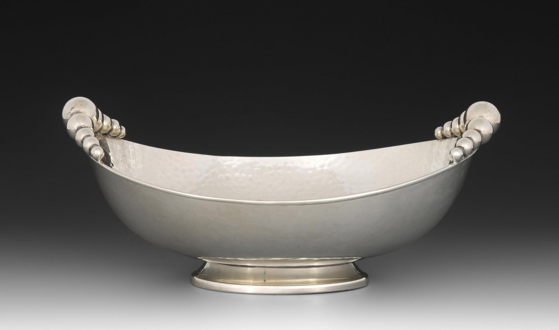 Schale Italien, 20.Jh. Silber. Ovale Form auf Standfuss (1 of 1)