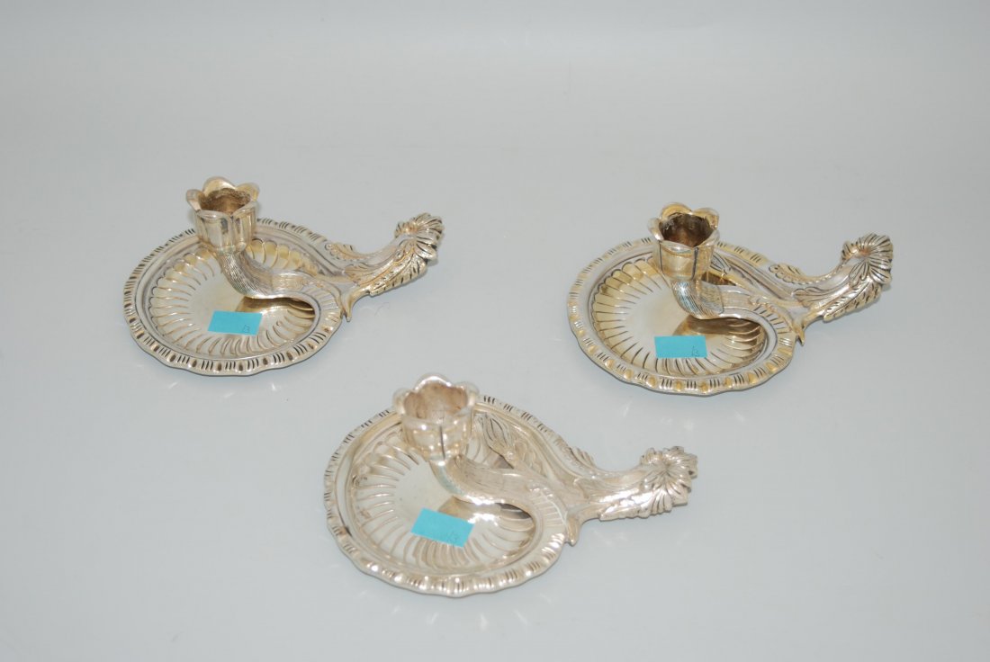 Lot: 3 Handleuchter Mexiko, 20.Jh. Silber mit (1 of 1)