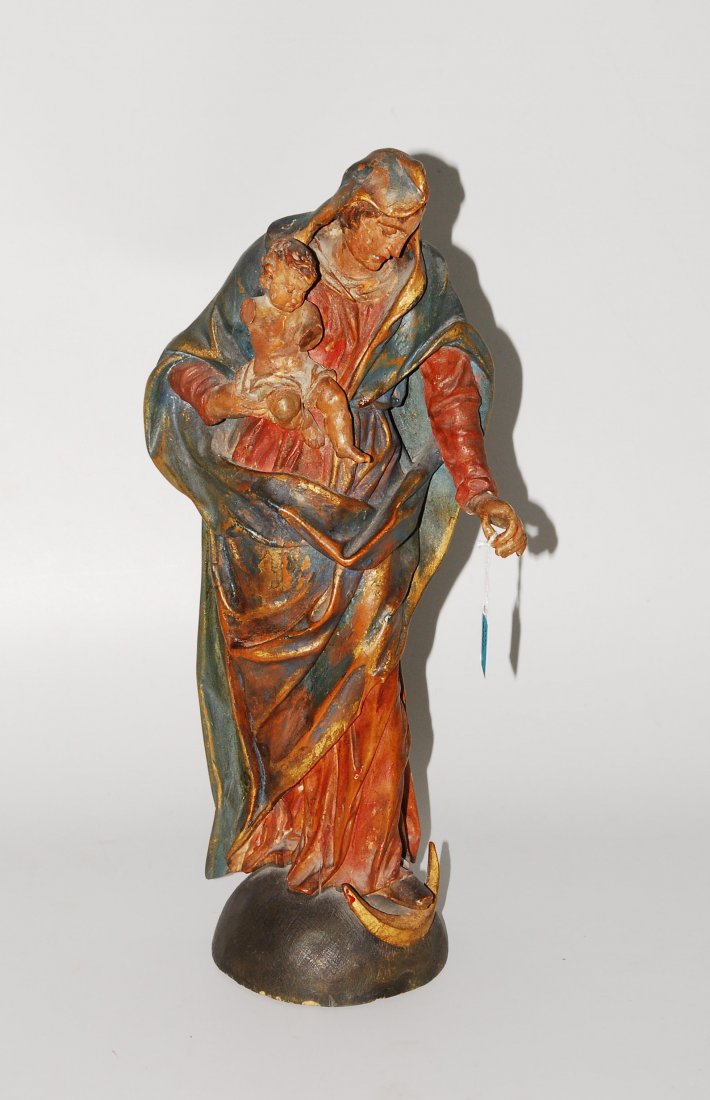 Heiligenfigur Alpenländisch, Barock. Holz, geschnitzt (1 of 1)