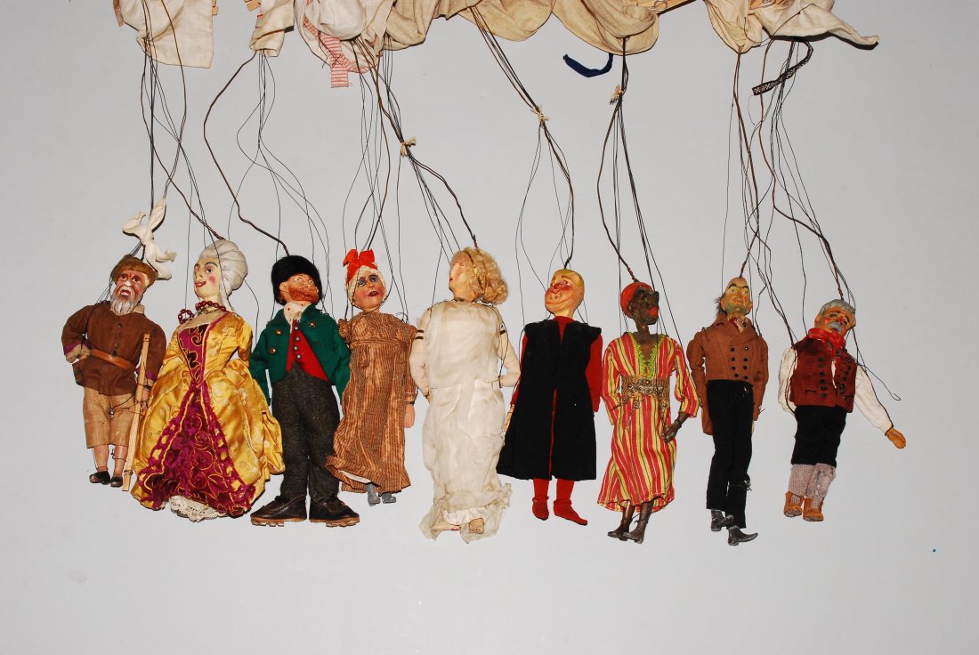 Lot: Marionetten 20.Jh. Holz geschnitzt und polychrom (1 of 3)