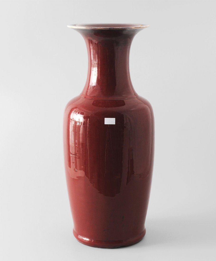 Bodenvase China, 19.Jh. Steinzeug. Sang de Boeuf (1 of 1)