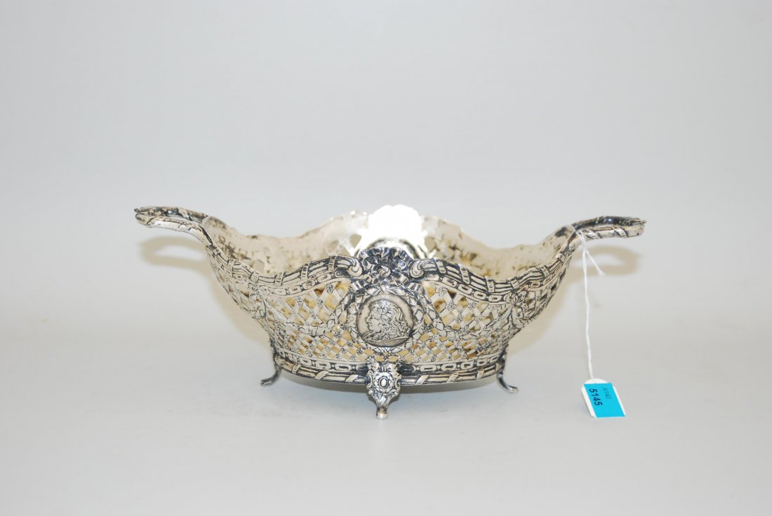 Korbschale Wohl Deutschland, 20.Jh. Silber. Ovale, (1 of 1)