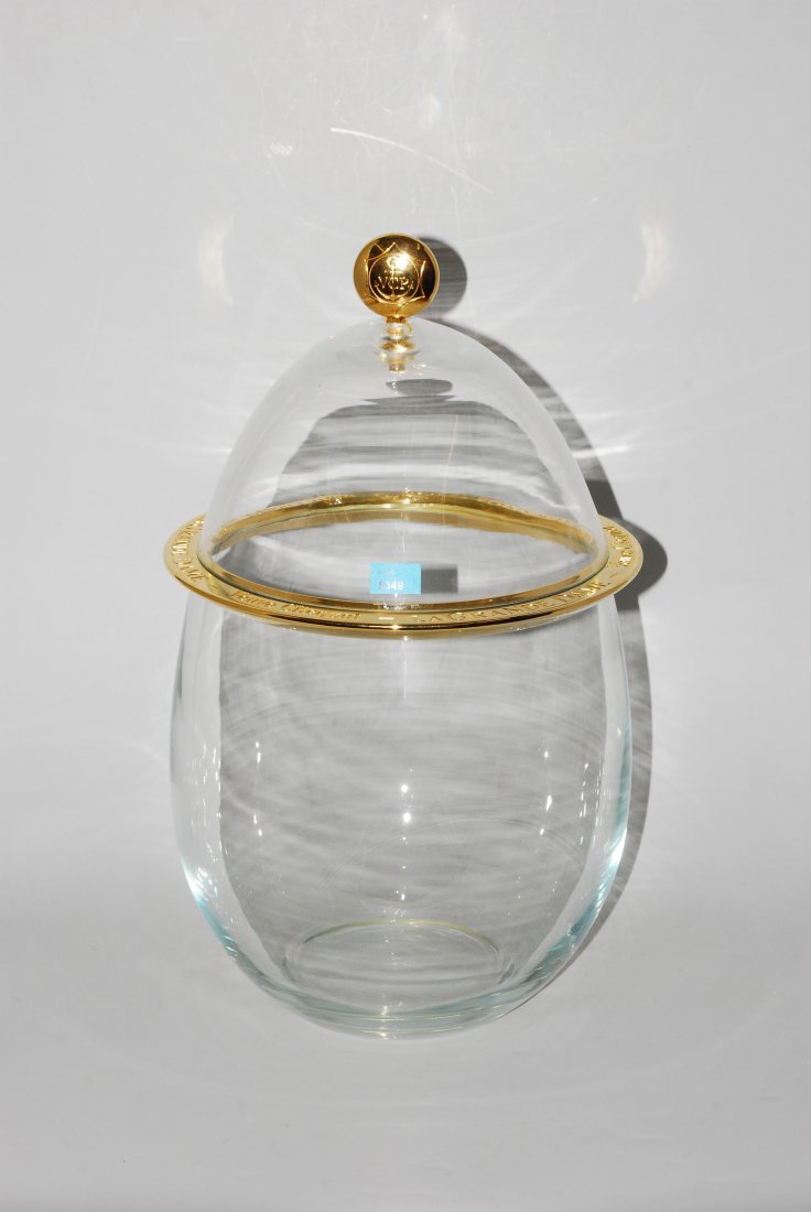 Champagnerkühler 20.Jh. Farbloses Glas. Eiförmiger (1 of 1)