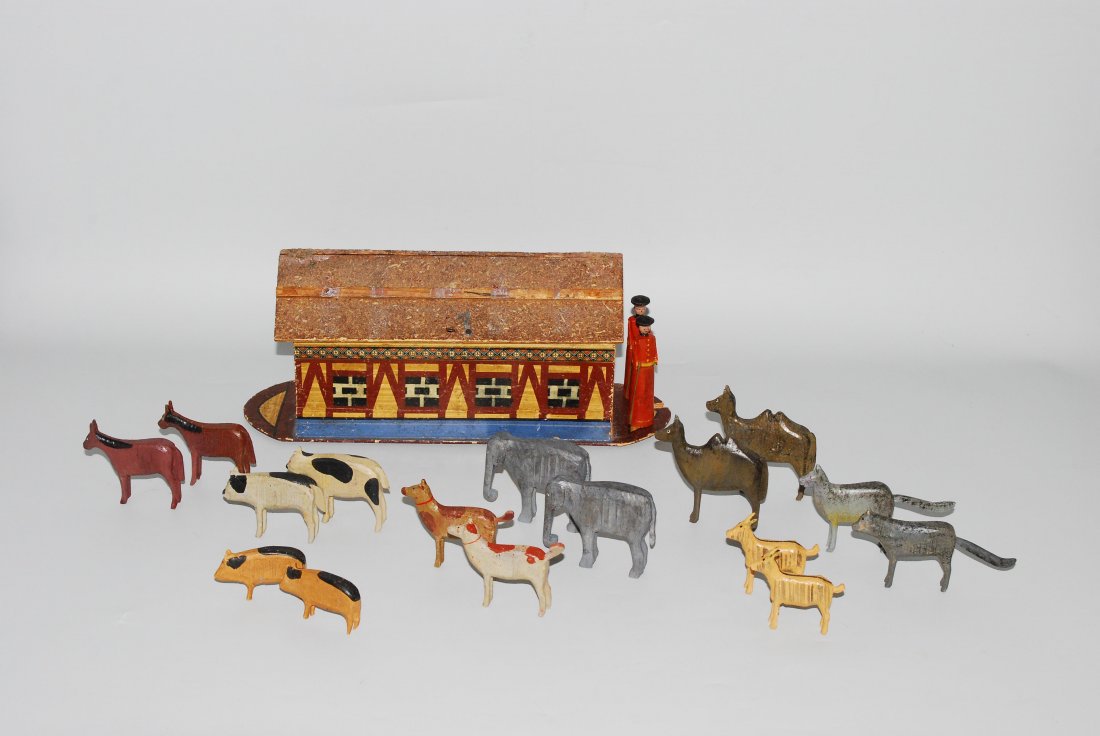 Erzgebirge Arche Noah Deutschland, um 1900. Holz, (1 of 1)