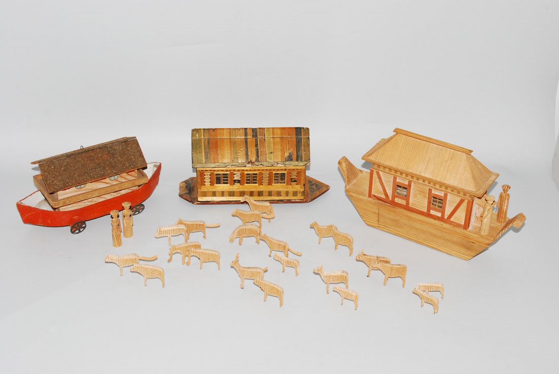 Erzgebirge- Arche Noah Deutschland, um 1900/1930. Holz, (1 of 1)