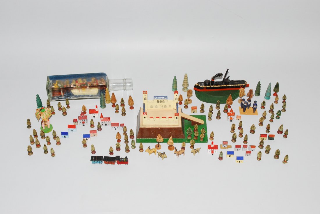 Kleine Erzgebirge Stadt Deutschland um 1930. Holz, (1 of 1)