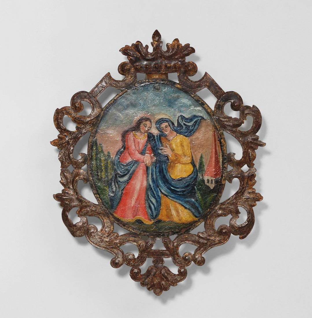 Grabträgertafel "Heimsuchung" Süddeutsch, 18.Jh. Eisen, (1 of 1)