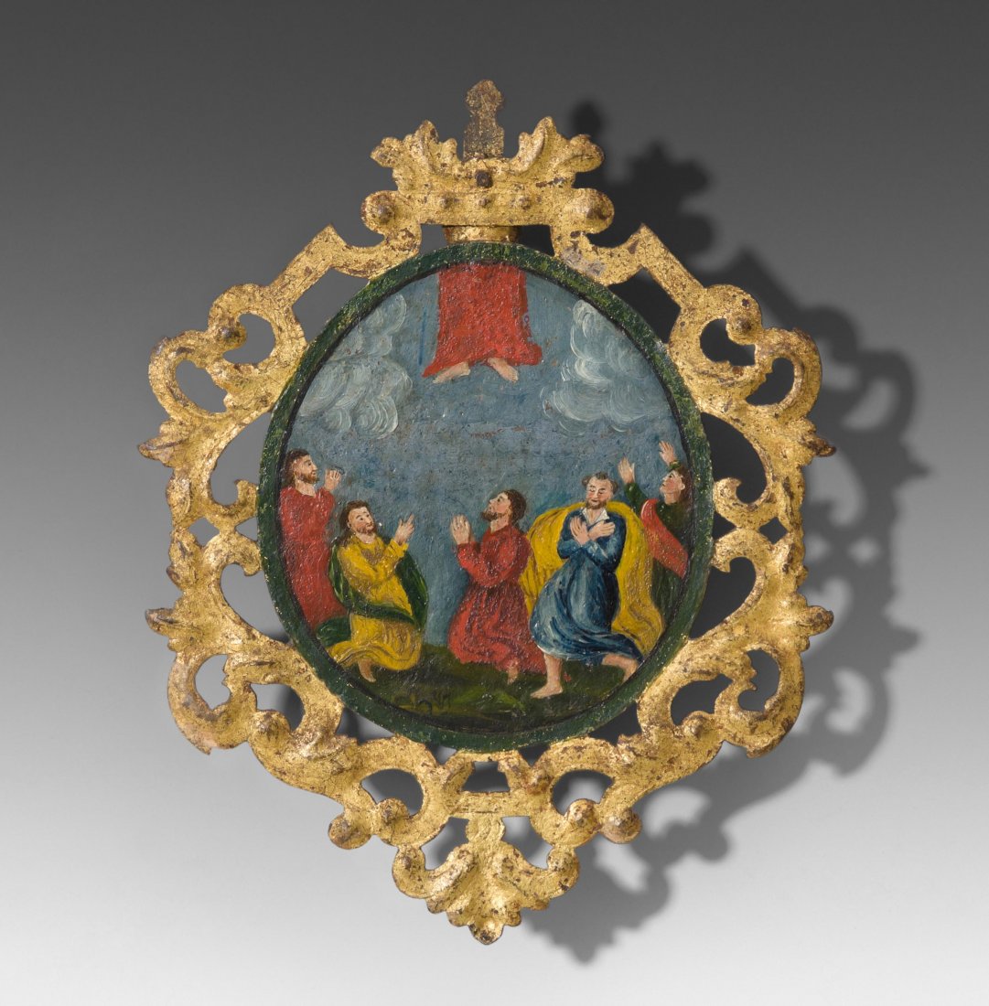 Grabträgertafel "Himmelfahrt" Süddeutsch, 18.Jh. Eisen, (1 of 1)