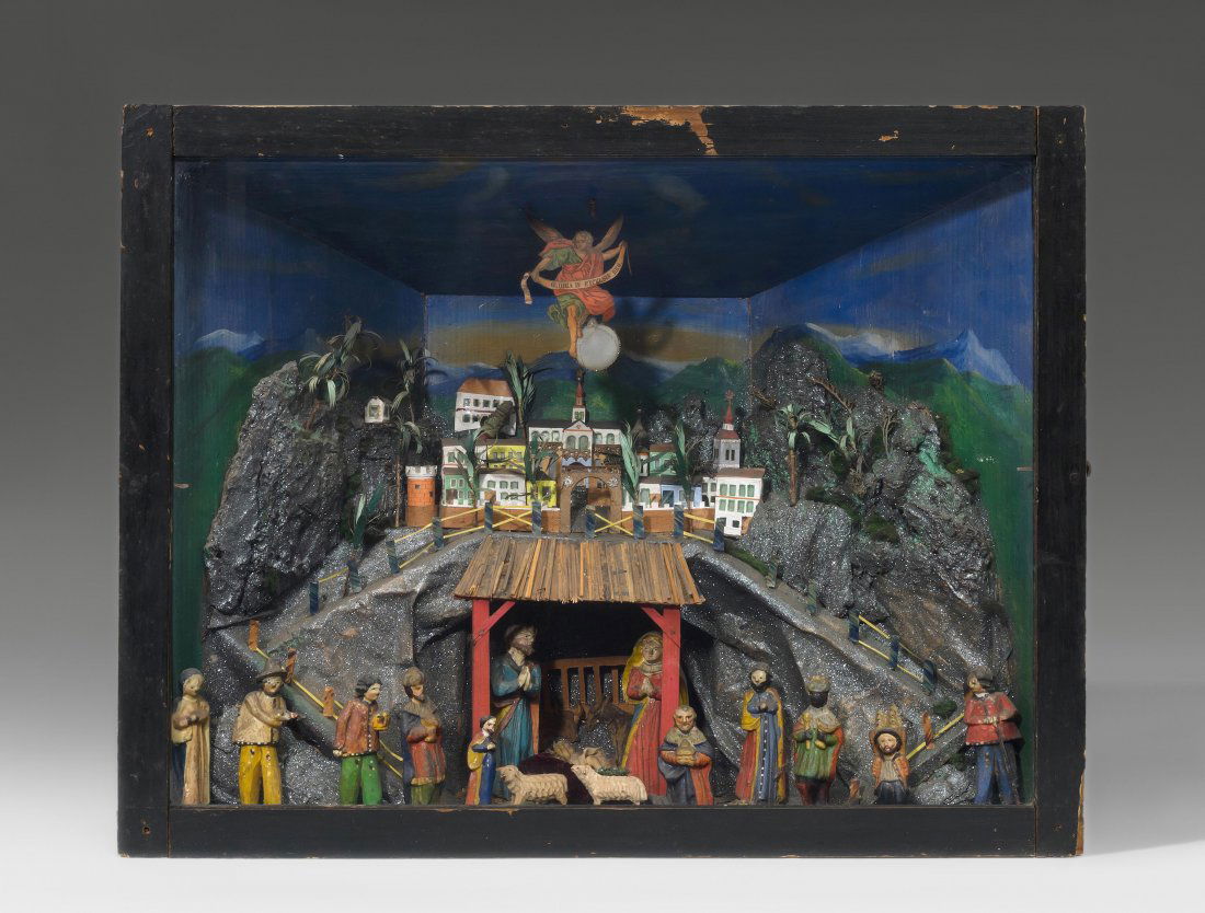 Kastenkrippe Alpenraum, wohl Berchtesgaden, 19.Jh. (1 of 1)