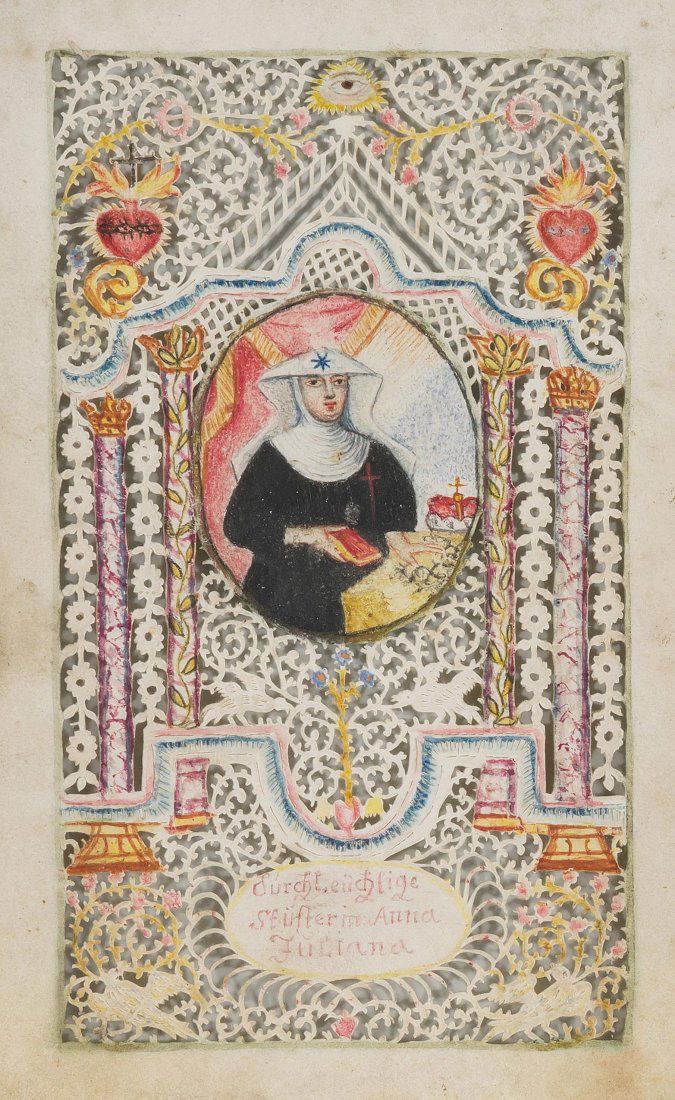 Spitzenbild Alpenländisch, Mitte 18.Jh. Deckfarben auf (1 of 2)