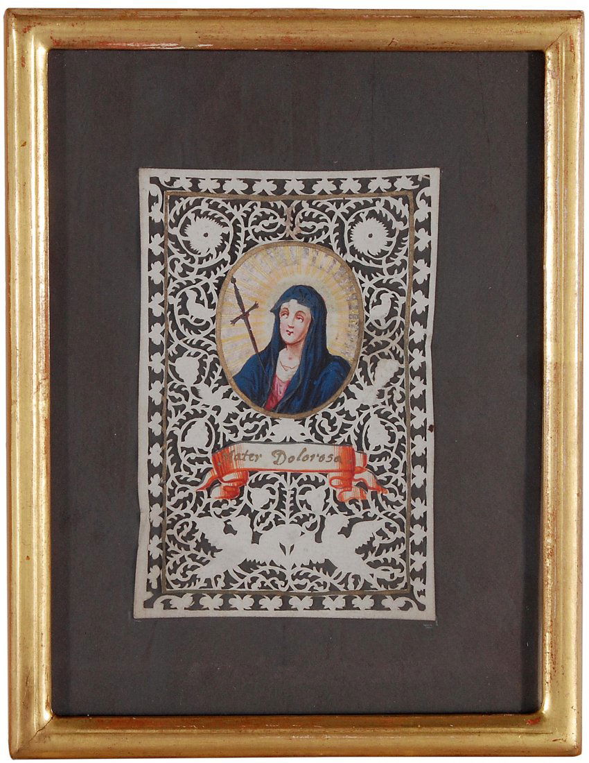 Spitzenbild Alpenländisch, Ende 18.Jh. Deckfarben auf (1 of 1)