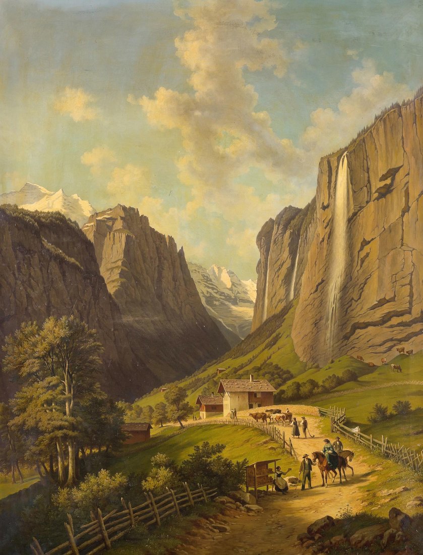 Sattler, Hubert  (1817 Wien 1904) Lauterbrunnental. Im (1 of 1)