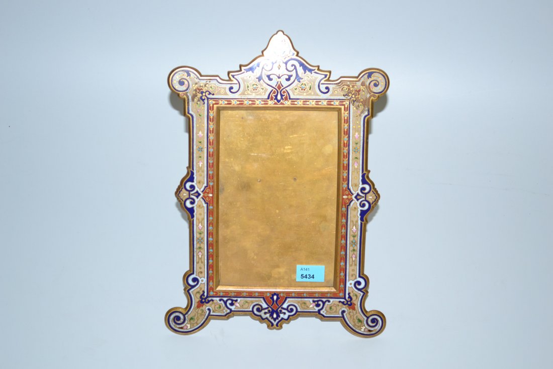 Fotorahmen Um 1900, wohl Frankreich. Messing, Champleve (1 of 1)