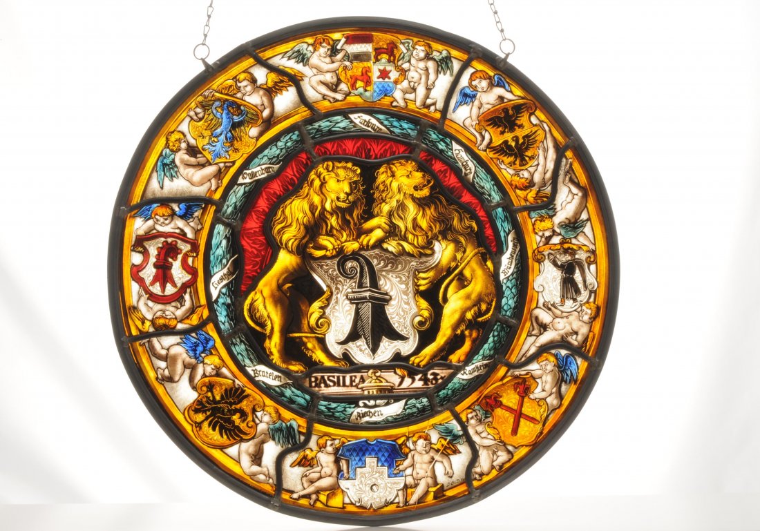 Basler Ämterscheibe "1543" Zürich, Mitte 20.Jh. (1 of 1)