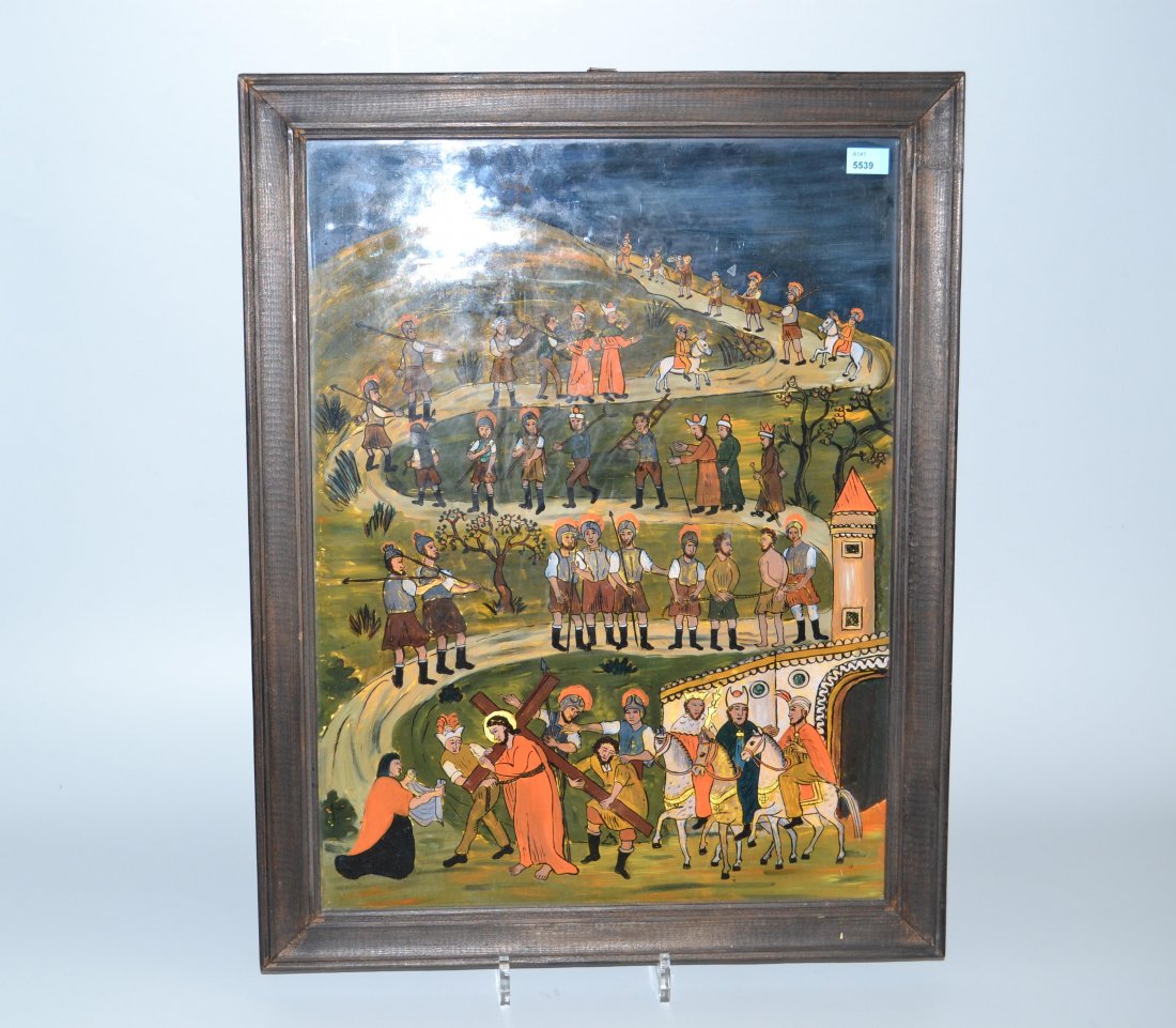 Hinterglasbild Rumänien, 20.Jh. Polychrome Malerei (1 of 1)