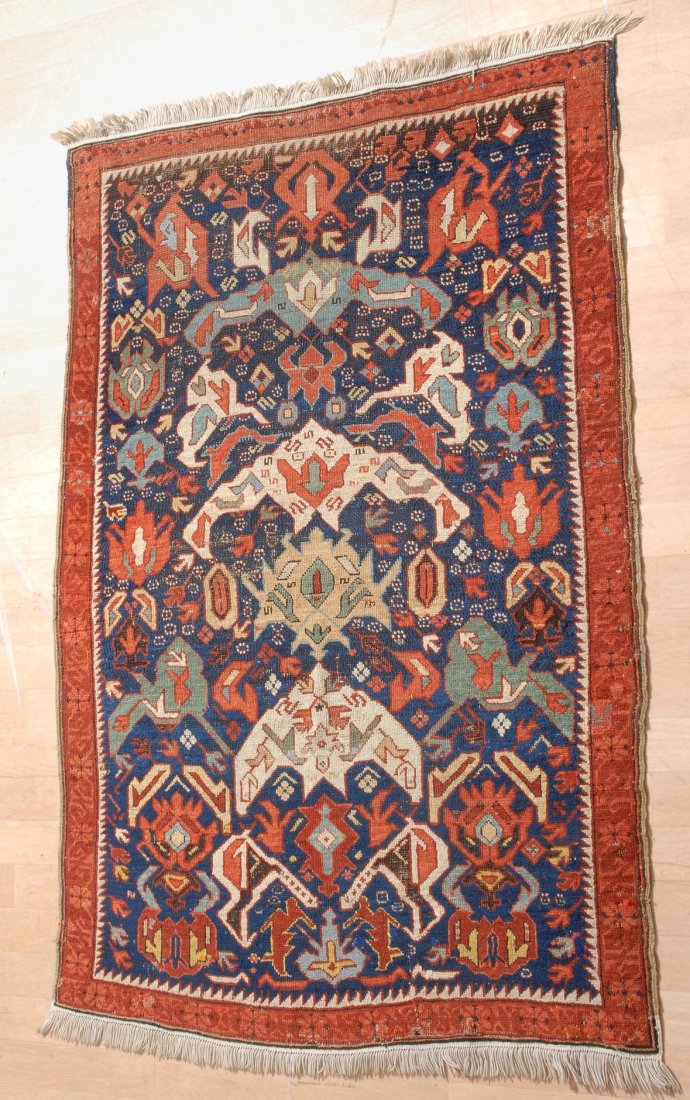 Bidjov Z-Kaukasus, um 1900. Das nachtblaue Mittelfeld (1 of 7)